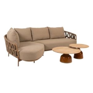 4 Seasons Outdoor Biarritz Chaise Lounge 4 delig Amber met June tafels