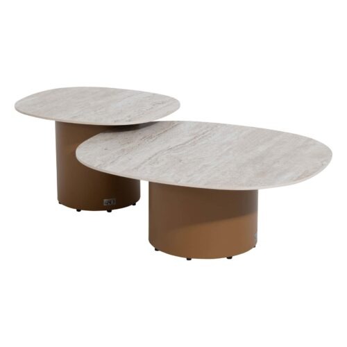4 Seasons Outdoor Biarritz Chaise Lounge 4 delig Amber met Sofie tafels - Afbeelding 3