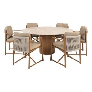 4 Seasons Outdoor Marina dining set 7 delig Amber met Colorado 160 cm tafel