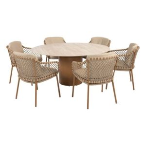 4 Seasons Outdoor Martinique dining set 7 delig Amber met Colorado 160 cm tafel