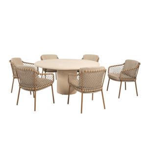 4 Seasons Outdoor Martinique dining set 7 delig Amber met Hampton 160 cm tafel