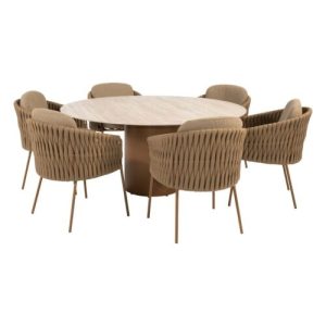 4 Seasons Outdoor Molina dining set 7 delig Amber met Colorado 160 cm tafel