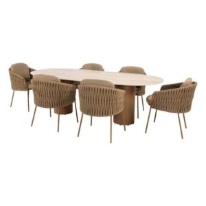 4 Seasons Outdoor Molina dining set 7 delig Amber met Colorado 240 cm tafel