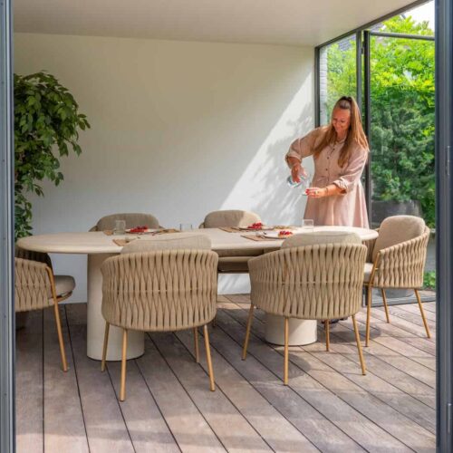 4 Seasons Outdoor Molina dining set 7 delig Amber met Hampton 240 cm tafel - Afbeelding 2