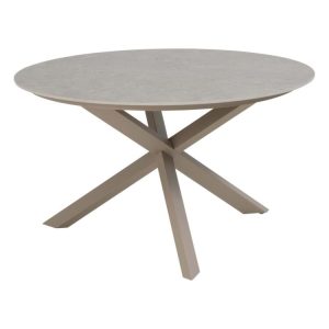 4 Seasons Outdoor Prado dining tafel Keramiek Latte 130 cm rond