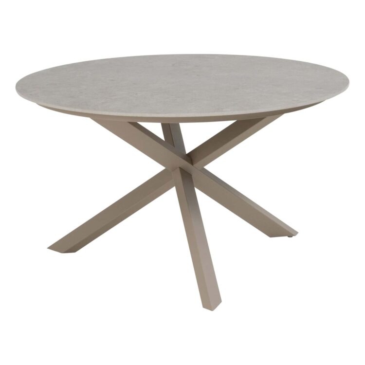 4 Seasons Outdoor Prado dining tafel Keramiek Latte 130 cm rond