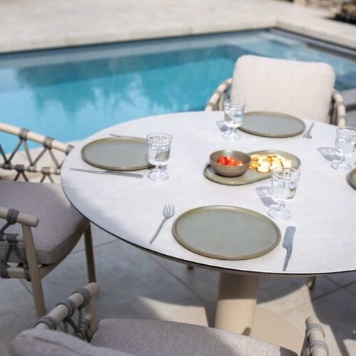 4 Seasons Outdoor Taste Sarah Dining Tafel 120 cm rond Latte - Afbeelding 2