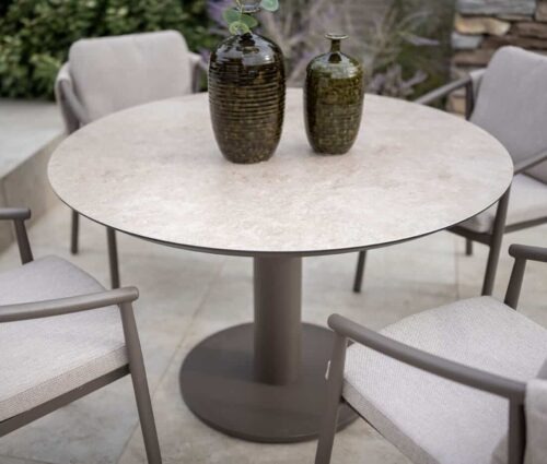 4 Seasons Outdoor Taste Sarah Dining Tafel 120 cm rond Terre - Afbeelding 2