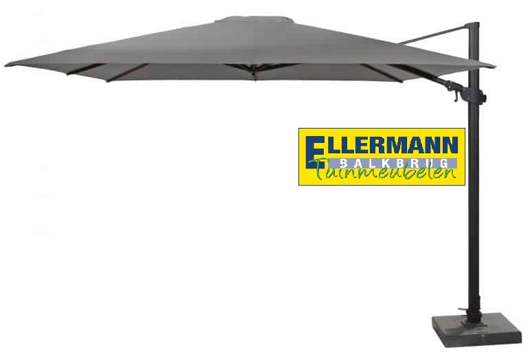 4 Seasons Outdoor siesta 3 x 3 frame antraciet / doek charcoal