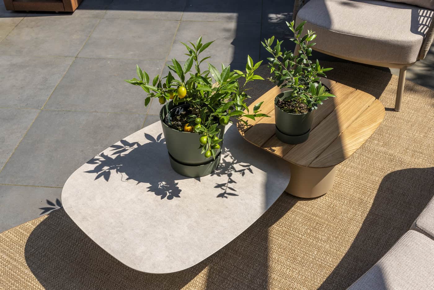 4 Seasons Outdoor Demi koffie tafels 2 stuks latte - Afbeelding 2