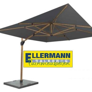 4 Seasons Outdoor Hacienda 3x4 frame wood look / doek charcoal ( antraciet )