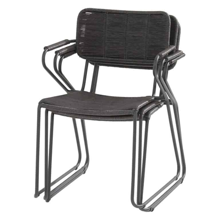 Swing Stacking Chair kleur antraciet 4 Seasons Outdoor Taste incl. kussen - Afbeelding 3