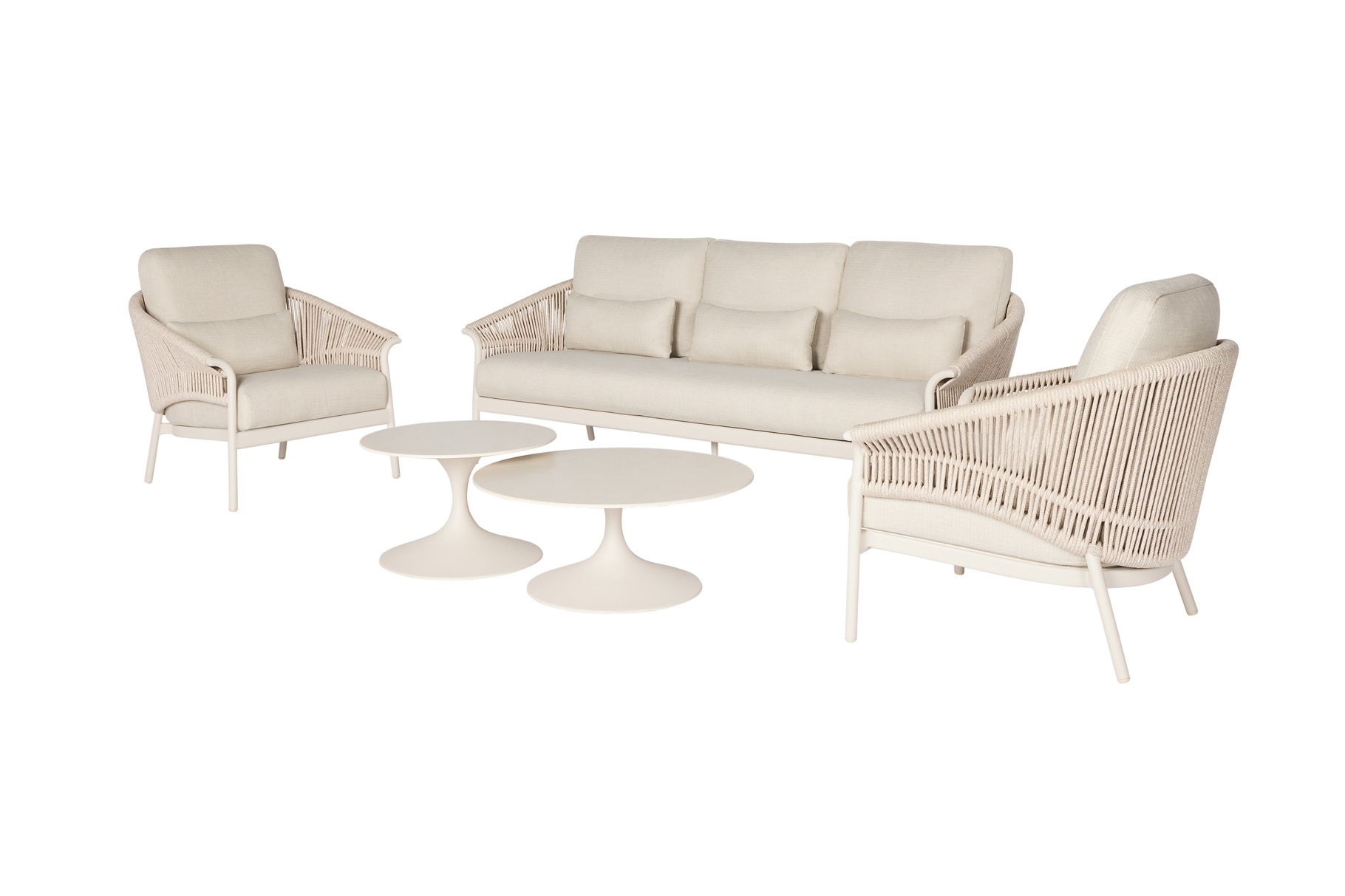 Suns Santorini sofa set incl. Nova lounge tafels 80 & 60 cm 5 delig