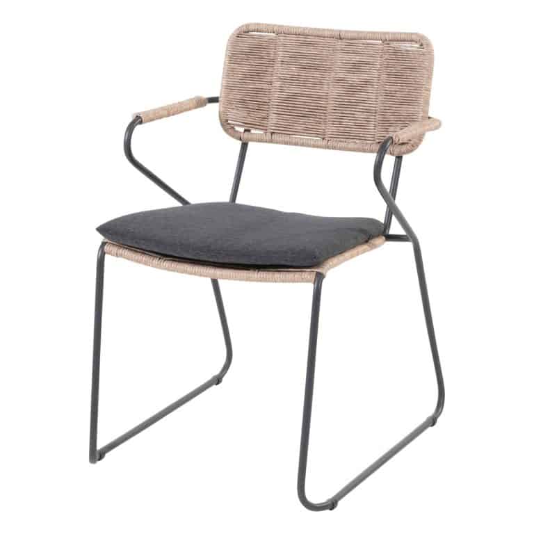 Swing Stacking Chair kleur Natural 4 Seasons Outdoor Taste incl. Kussen