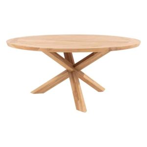 4 Seasons Outdoor Prado Teak Top Tafel 160 cm Teak onderstel