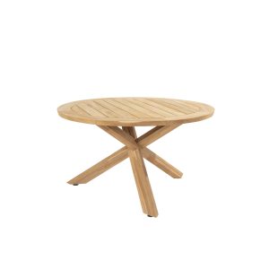 4 Seasons Outdoor Prado Teak Top Tafel 130 cm Teak onderstel