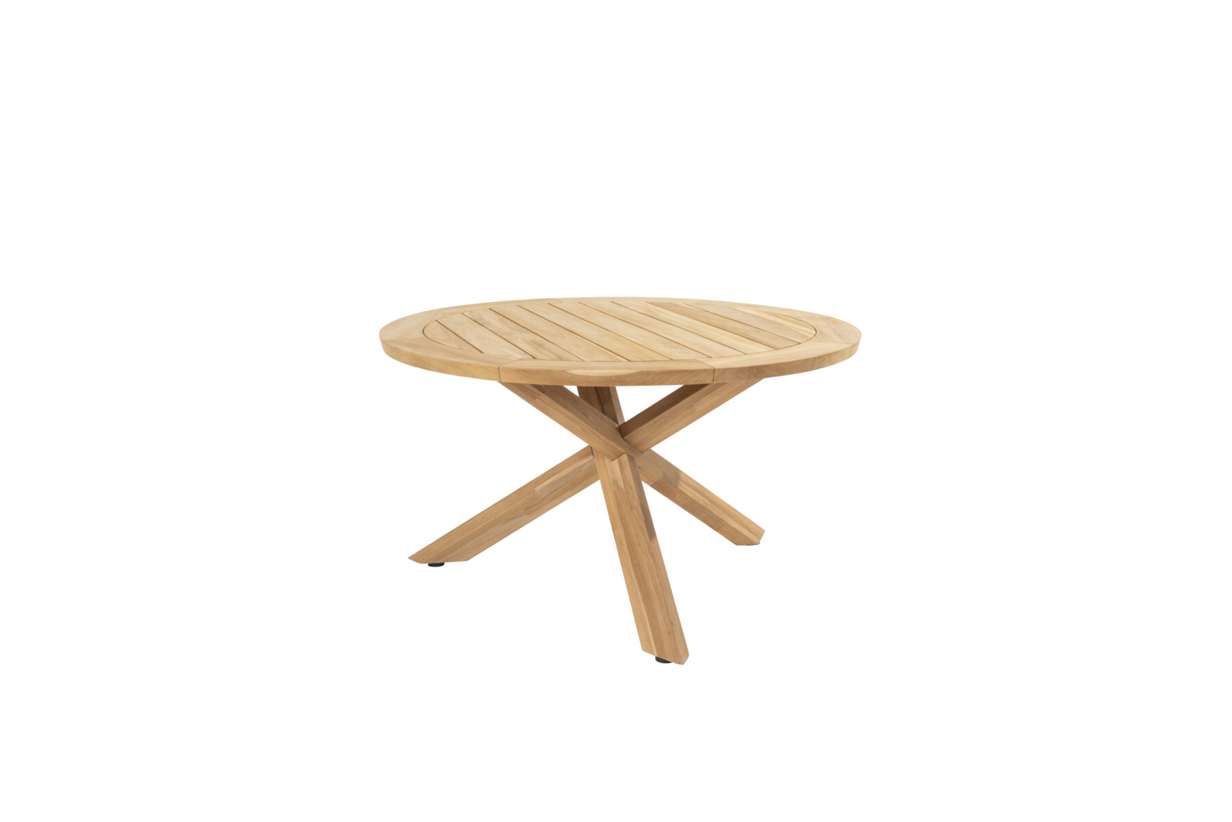 4 Seasons Outdoor Prado Teak Top Tafel 130 cm Teak onderstel