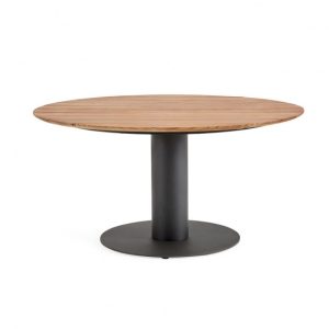 Suns Grado Tuintafel 170 cm Rond Teak Top Matt Royal Grey