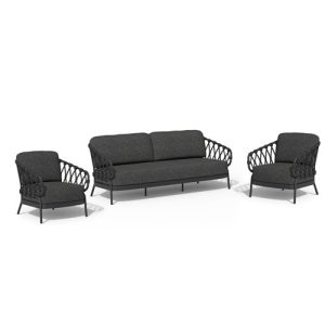 Tierra Outdoor Natal sofa set Charcoal 3 delig