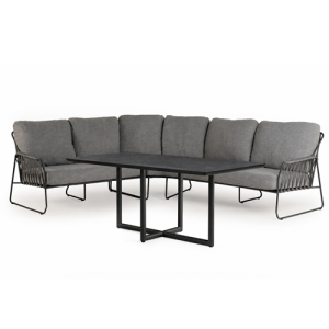 Tierra Outdoor Rivera corner set Mountain Grey 4 delig