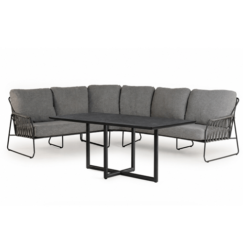 Tierra Outdoor Rivera corner set Mountain Grey 4 delig