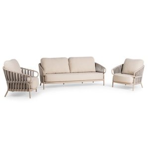 Tierra Outdoor Nuri sofa set Champagne 3 delig