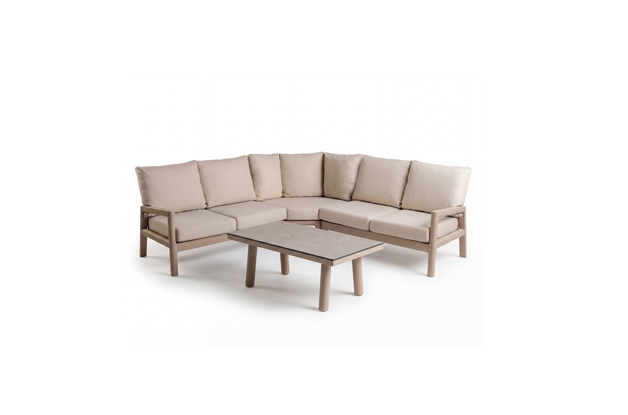 Tierra Outdoor Sevilla Big corner set Champagne 4 delig