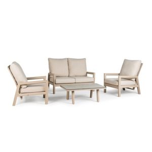 Tierra Outdoor Sevilla sofa set met 2 zits bank Champagne 4 delig