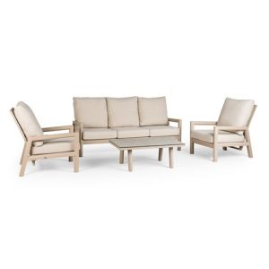 Tierra Outdoor Sevilla sofa set met 3 zits bank Champagne 4 delig