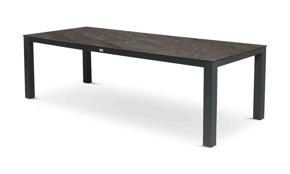Tierra Outdoor Briga Trespa tafel 280 x 100 cm Top forrest grey
