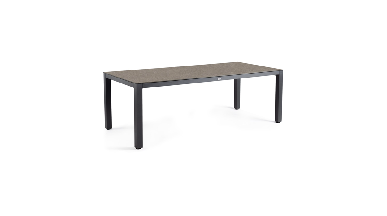 Tierra Outdoor Briga Trespa tafel 240 x 100 cm Top Dark Basalt