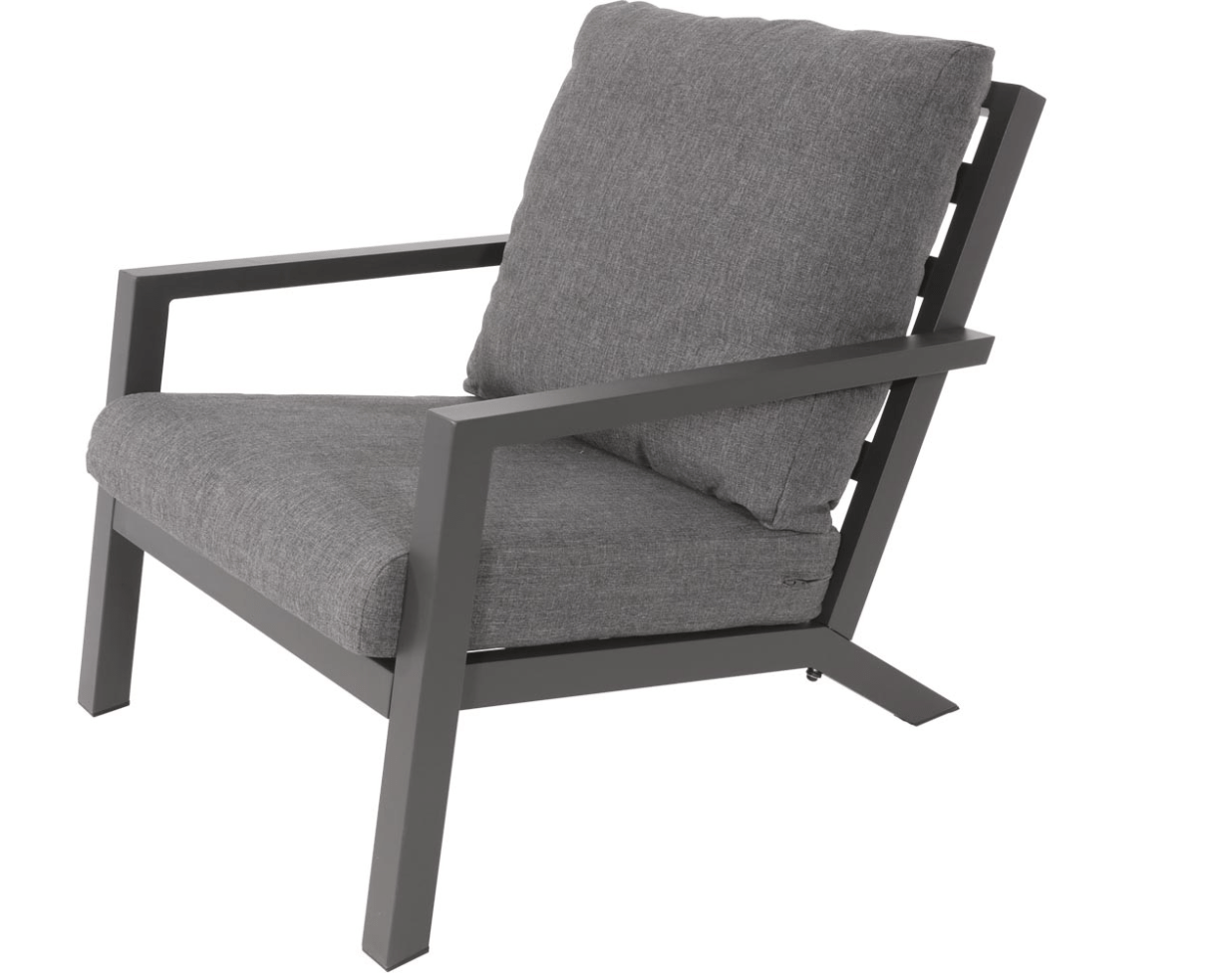 Lesli Living Down Town lounge stoel Grey olefin kussens