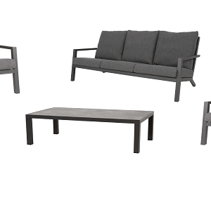 Lesli Living Down Town sofa set Grey