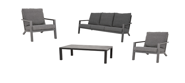 Lesli Living Down Town sofa set Grey