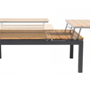 Tierra Outdoor Flip-Up koffietafel teak blad Antraciet