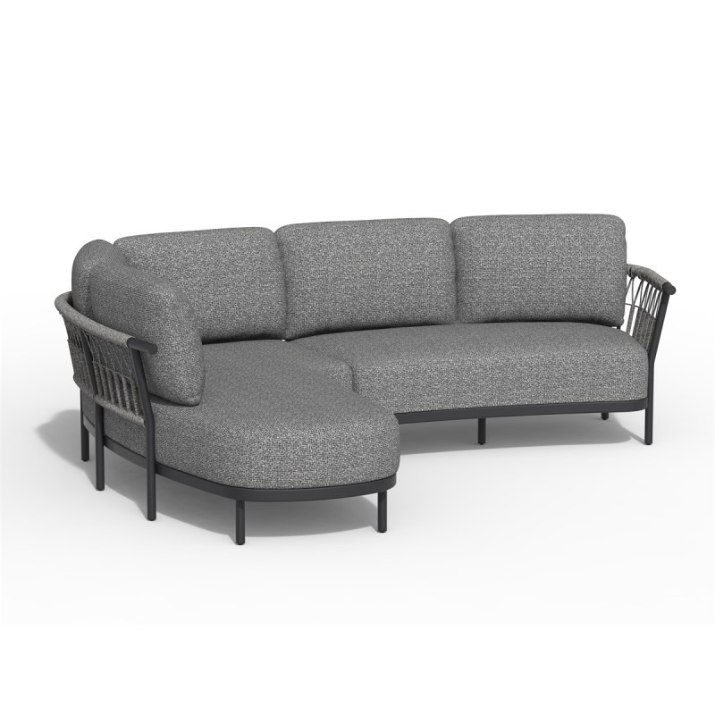 Tierra Outdoor Fresca lounge set charcoal rechts