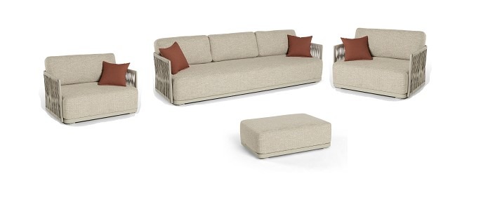 Gescova Outdoor Melbourne lounge set 4 delig sand - Afbeelding 2