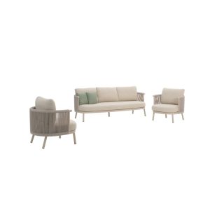 Gescova Outdoor Mendoza sofa set 3 delig sand