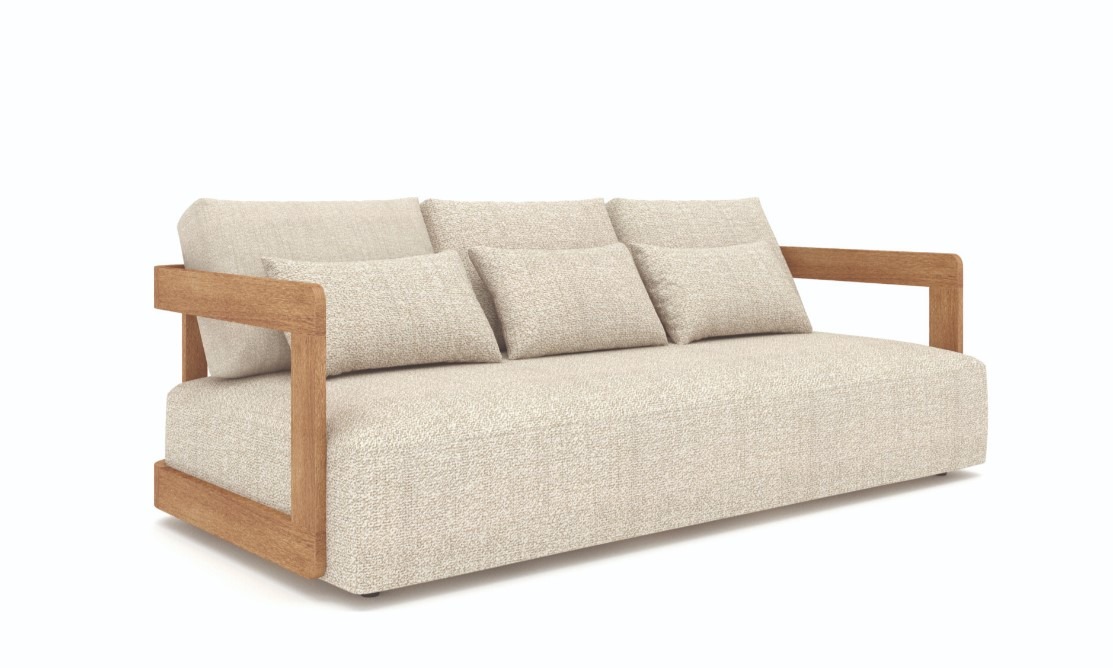 Gescova Outdoor Rafa lounge bank ecru/taupe Teak