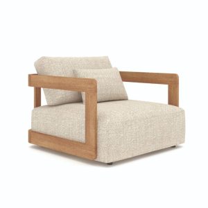 Gescova Outdoor Rafa lounge chair ecru/taupe Teak