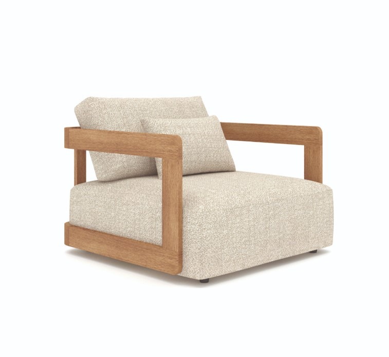 Gescova Outdoor Rafa lounge chair ecru/taupe Teak