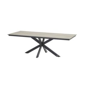 4 SO Minerva tafel 220 cm met HPL blad dark grey