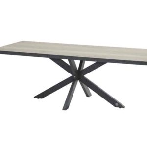 4 SO Minerva tafel 220 cm met HPL blad dark grey