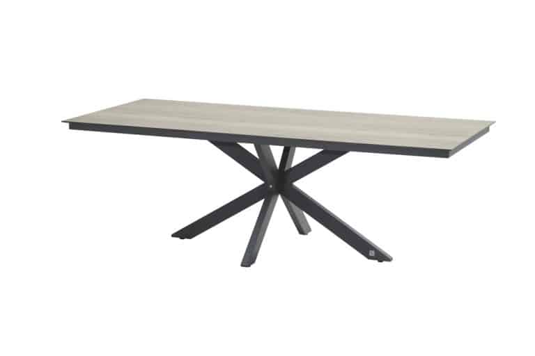 4 SO Minerva tafel 220 cm met HPL blad dark grey