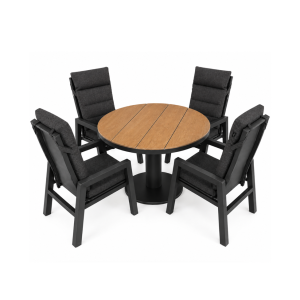 Sens Line Montana dining set 5 delig Antraciet Nonwood