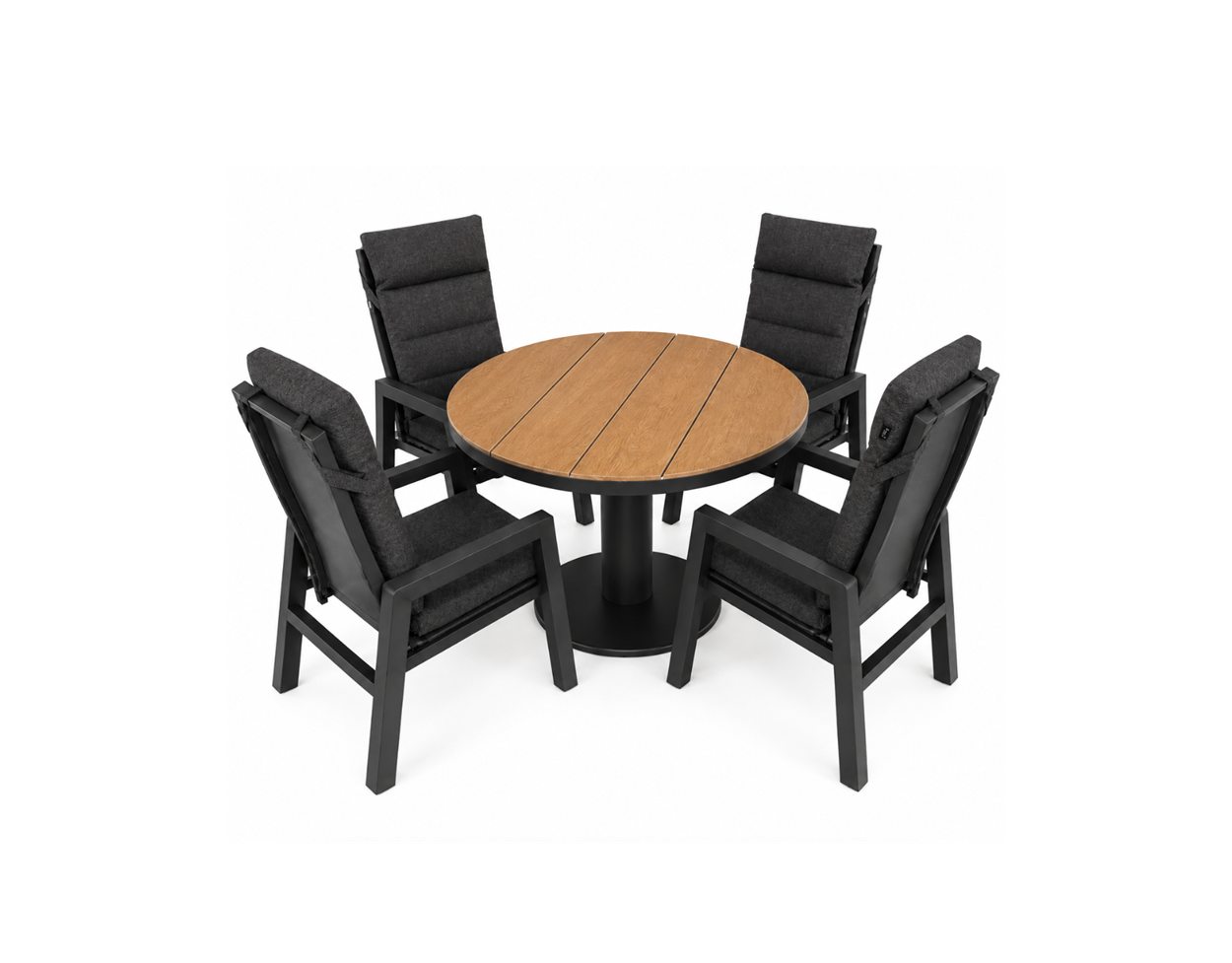 Sens Line Montana dining set 5 delig Antraciet Nonwood