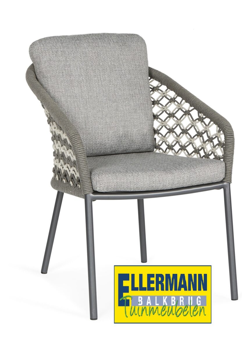Suns Nappa tuinstoel (mix macrame carbon grey)