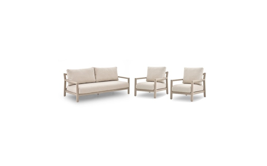 Tierra Outdoor Oasis sofa set Champagne 3 delig