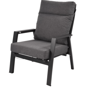 Lesli Living Ohio lounge chair verstelbaar Grey