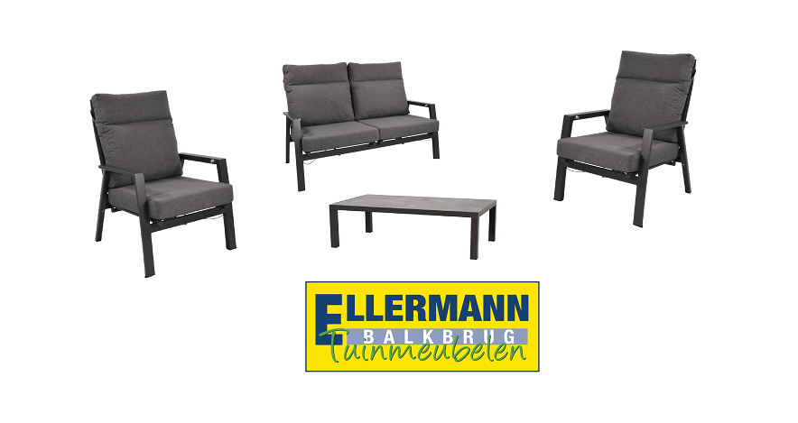 Lesli Living Ohio Sofa set verstelbaar Grey
